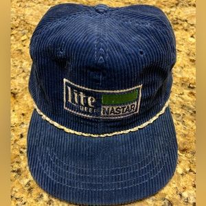 Miller Lite NASTAR corduroy Blue Rope Hat Men’s